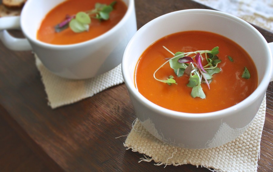 soup-tomato red pepper gazpacho