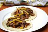 Mexican Beef stir fry tacos