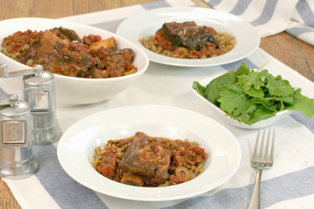 Slow cooker beef short ribs with lentils 2